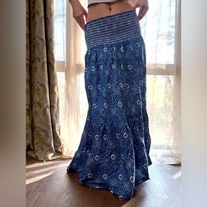 Blue Patterned Women's Skirt